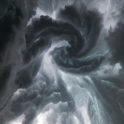 Swirling Dark Storm Clouds