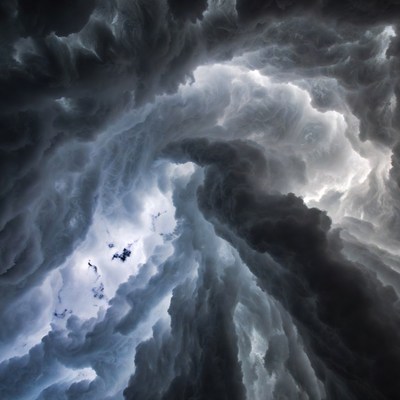 Dramatic Swirling Storm Clouds