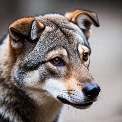 Closeup of German Shepherd puppy