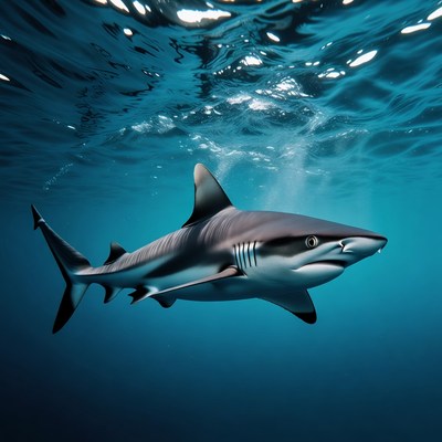 Blacktip shark swimming underwater