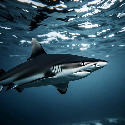 Blacktip shark swimming underwater