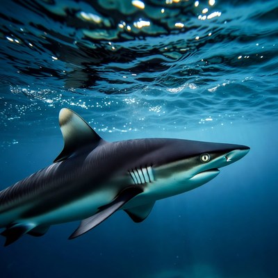 Blacktip shark swimming underwater