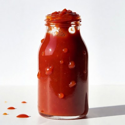 Ketchup in Glass Jar