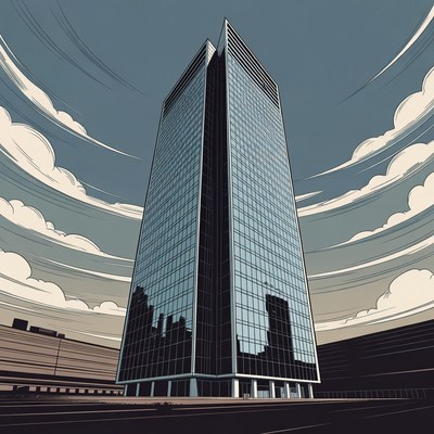 Tall Skyscraper Building Illustration