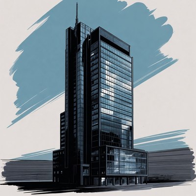 Modern Skyscraper Building Illustration