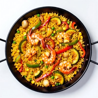 Paella with Shrimp and Vegetables