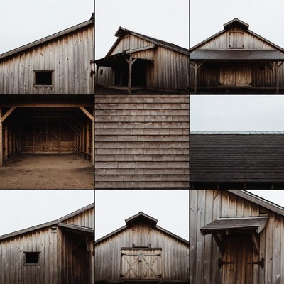 Rustic Wooden Barn Closeups