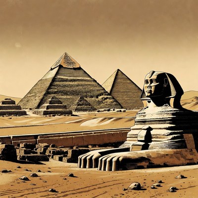 Great Sphinx and Giza Pyramids