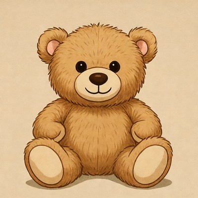 Cute teddy bear illustration