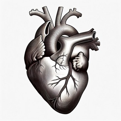 Detailed Human Heart Illustration