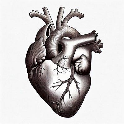 Detailed Human Heart Illustration