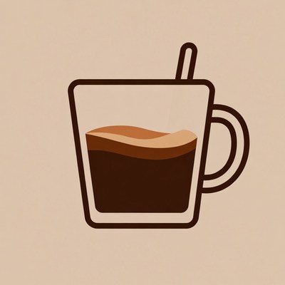 Coffee Cup with Stirrer Illustration