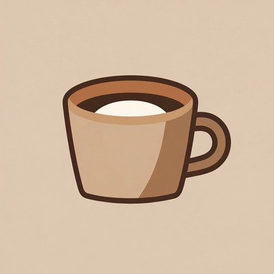 Latte with foam illustration