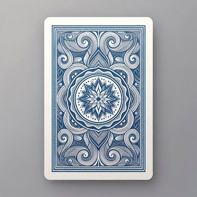 Blue Ornate Playing Card Back