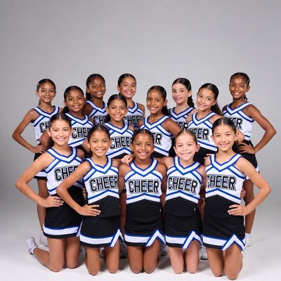 Group of Cheerleading Girls Posing