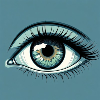 Close-up Blue Eye Illustration