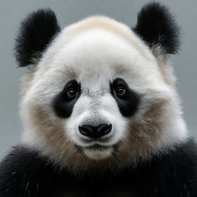 Close-up of cute panda face
