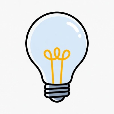 Glowing Light Bulb Illustration