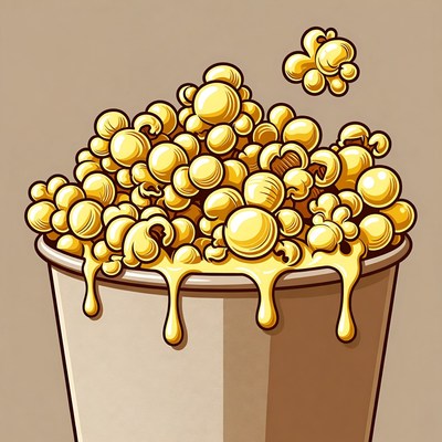 Popcorn in Cup Illustration