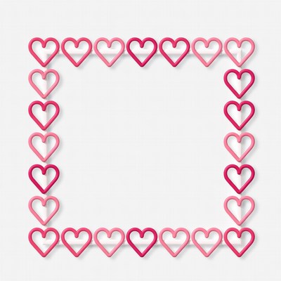 Pink Heart Border Frame