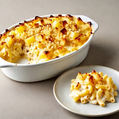 Creamy Mac and Cheese with Potato Topping