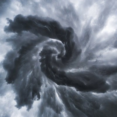 Swirling Dark Storm Clouds