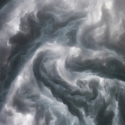 Swirling Gray Storm Clouds