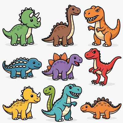Cartoon Dinosaurs Collection