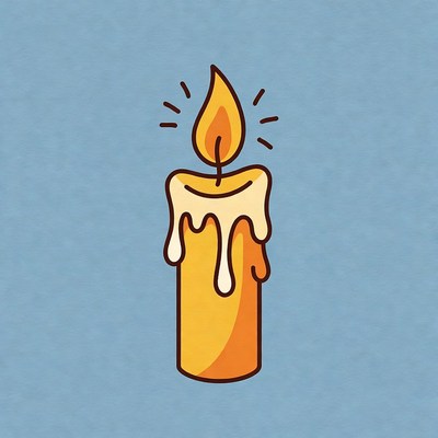 Burning Candle Illustration