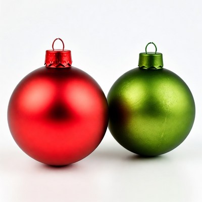 Red and Green Christmas Ornaments