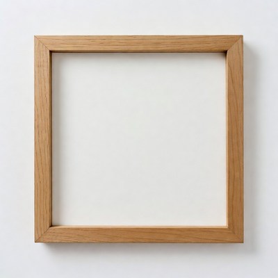 Empty Wooden Picture Frame