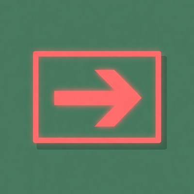 Neon Pink Right Arrow