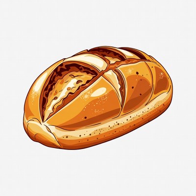 Fresh baked bread loaf