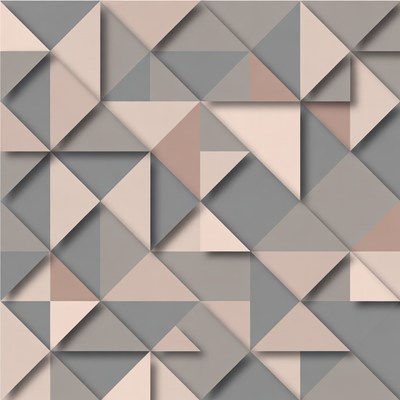 Gray and Beige Triangle Pattern