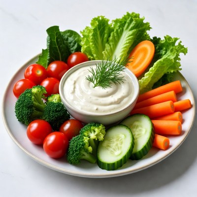Fresh Veggie Platter with Dip