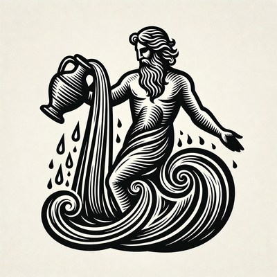 Aquarius Man Pouring Water