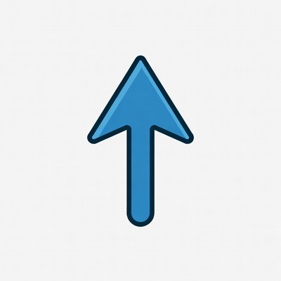 Blue upward arrow icon