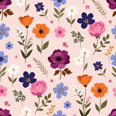 Colorful Floral Seamless Pattern
