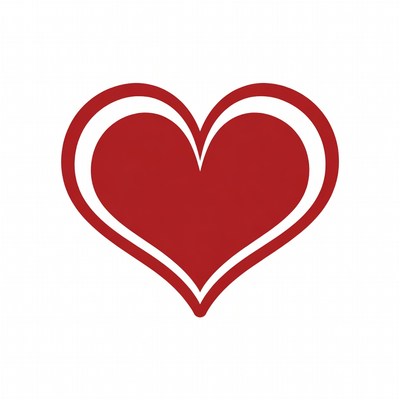 Red outlined heart icon