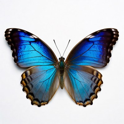 Blue Morpho Butterfly Wings Spread
