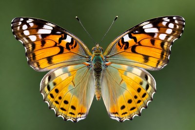 Orange Butterfly with Black Spots