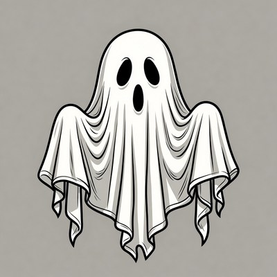 Cartoon Ghost Illustration