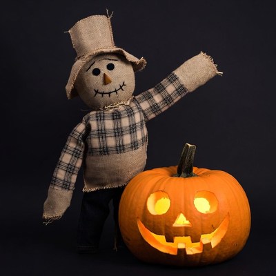 Scarecrow with Jack-o'-lantern