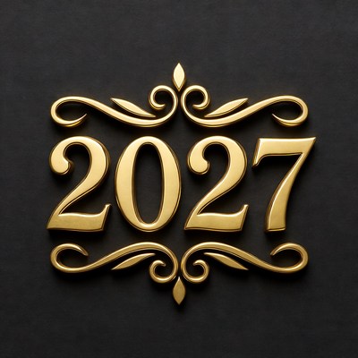 Gold 2027 with Ornate Frame