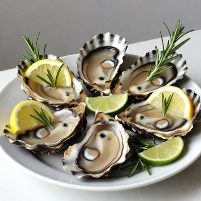 Fresh Oysters with Lemon and Rosemary