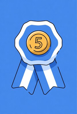 Blue Fifth Place Ribbon