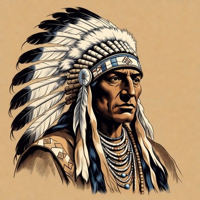 Native American chief portrait