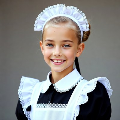 Girl in French maid costume