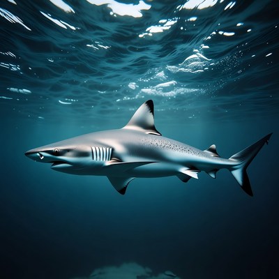 Blacktip shark swimming underwater