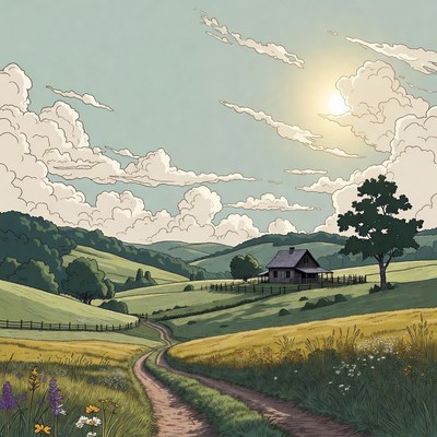 Country House in Sunny Rolling Hills